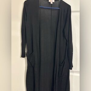 Lularoe Sarah cardigan duster. Noir black. Rare. Euc.